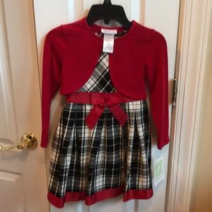 Bonnie Jean Girl’s Size 5 Dress w Sweater NWT
